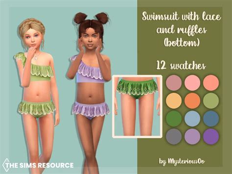 Mysteriousoo S Swimsuit With Lace And Ruffles Bottom Sims