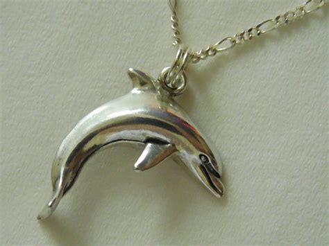 Sterling Silver Dolphin Necklace Pendant Sterling Silver