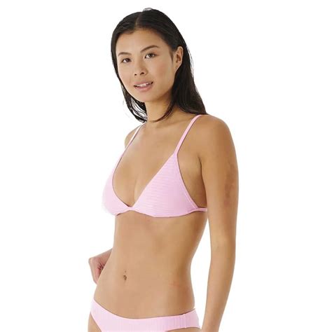 Rip Curl Premium Surf Banded Fixed Triangle Bikini Top Pink Dressinn