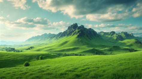 Mountains Wallpaper Clouds Fields Nature