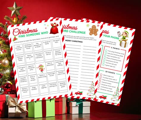 Christmas Games Bundle, Printable Christmas Games for Adults, Christmas