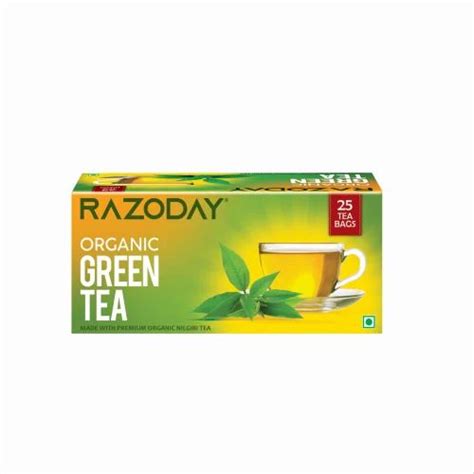 RAZODAY ORGANIC GREEN TEA DIP BAGS 25NOS At Rs 175 Box Green Tea