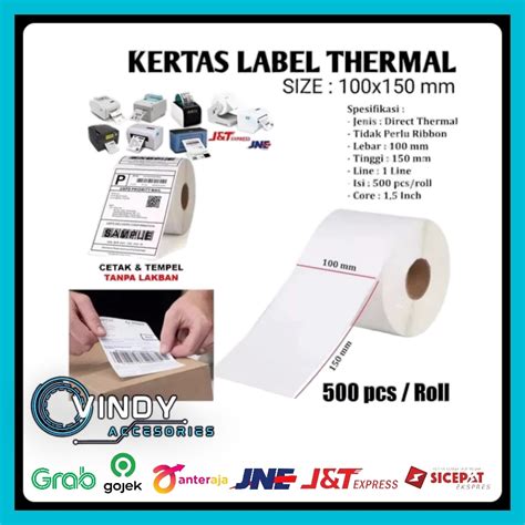 Jual Kertas Thermal X Kertas Label Sticker Printer Barcode A Isi