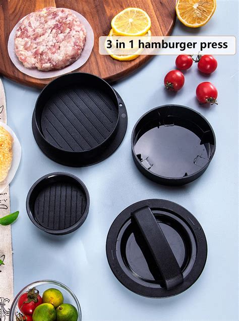 3 In 1 Pp Meat Beef Pork Bbq Grill Tool Burger Presse Hamburger Mold