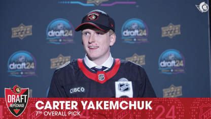 Carter Yakemchuk Draft Media Ottawa Senators