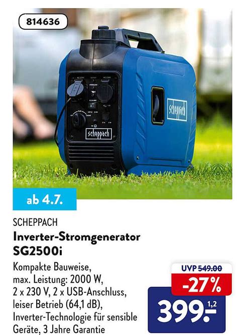 Scheppach Inverter Stromgenerator Sg I Angebot Bei Aldi S D