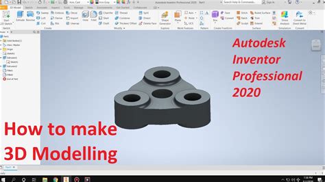 Cara Membuat D Modelling Di Autodesk Inventor Professional Youtube