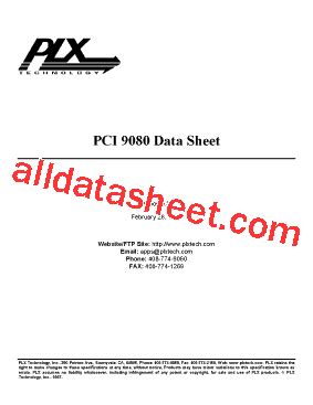 PCI9080 Datasheet(PDF) - List of Unclassifed Manufacturers
