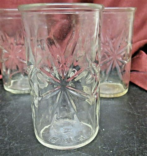 Vintage Lot Of 10 Anchor Hocking Atomic Star Juice Jelly Jar Glasses L 20523b 4205971548