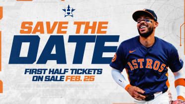 2026 First Half Single Game Ticket Presale | Houston Astros