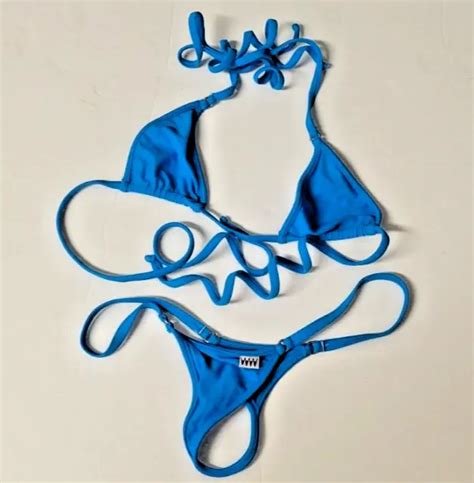 Microminimus Wicked Weasel Bond Bikini Turquoise Size M Medium