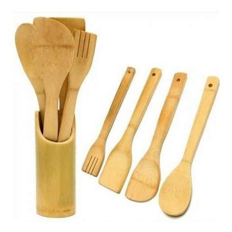 Ensemble Spatule de cuisine en bois antiadhésive ustensile de cuisine