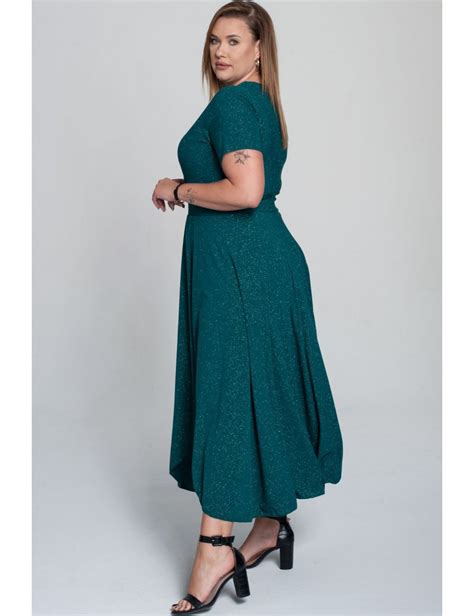 Sukienka Laprim Zarana Delux Rana Maxi Butelkowa Ziele Plus Size