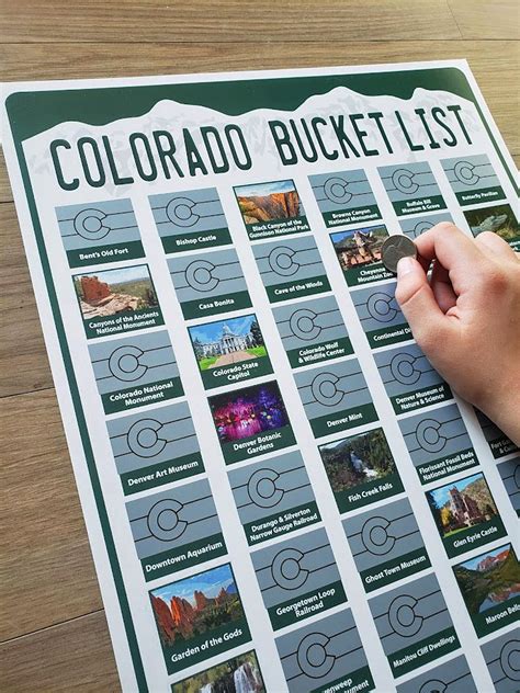 Colorado Bucket List Colorado Scratch Off Poster Colorado Etsy