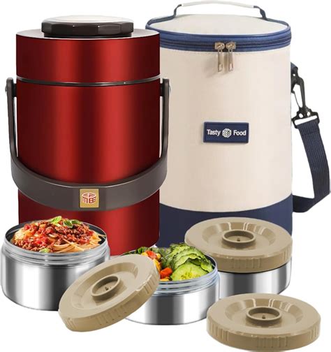 Amazon YRPOMJV Oz Thermos For Hot Food Layer Sealed Stackable Food Thermos With Lunch