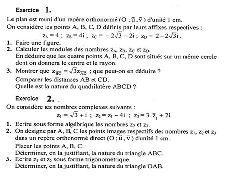 Mathbox Exercices Nombres Complexes Et Géométrie