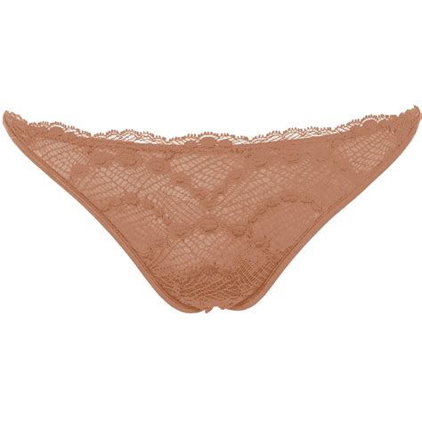 Annebra กางเกงใน ทรงบกน แฟชน ผาลกไม Bikini Panty รน AU สดำ สทองเเดง Shopee