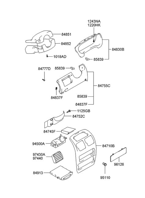 84830 25500 CA Genuine Hyundai Panel Assembly Cluster Facia