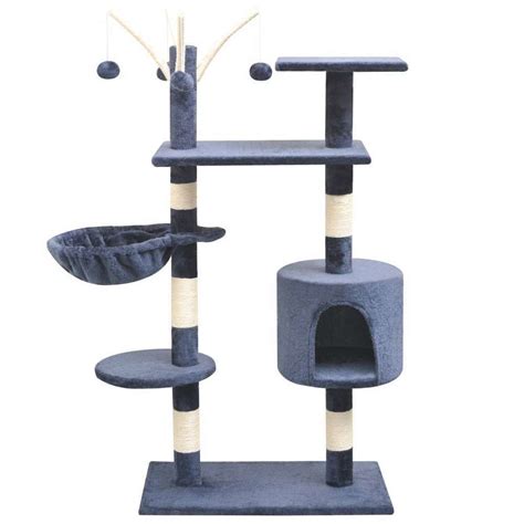 Arbre à chat avec griffoirs en sisal 125 cm Bleu foncé Truffaut