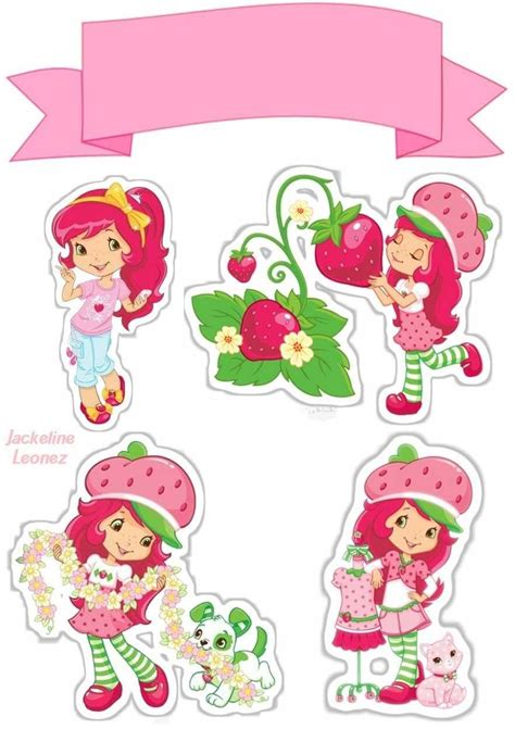 Strawberry Shortcake Birthday Strawberry Party Printable Stickers