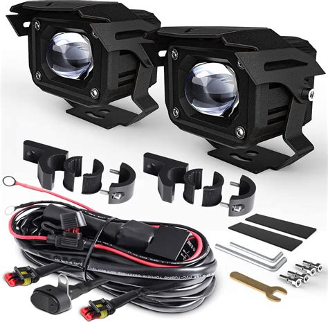 Bwcarid Motorcycle Fog Lights Kit W Lm Led Auxiliary Driving