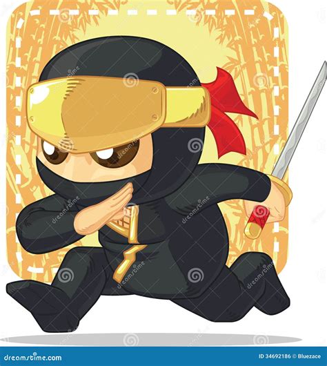 Japanese Ninja Vector Illustration | CartoonDealer.com #78965214