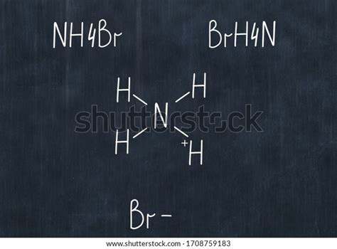 Ammonium Bromide Formula Handwritten Chemical Formula Stock ...