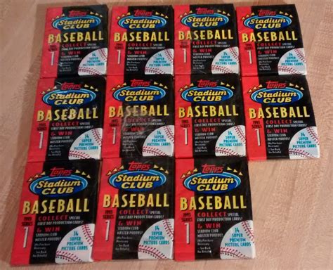 1993 Stadium Club Baseball Series 1 11 Factory Sealed Packs MR