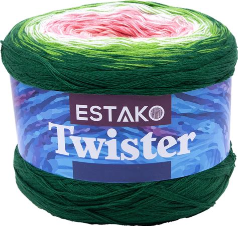 Amazon Estako Twister Cotton Acrylic Multicolor Cake Yarn