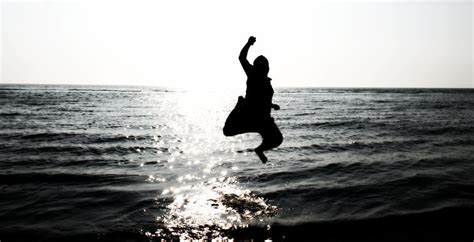 Royalty Free Photo Silhouette Of Person Jumping On Body Of Water PickPik