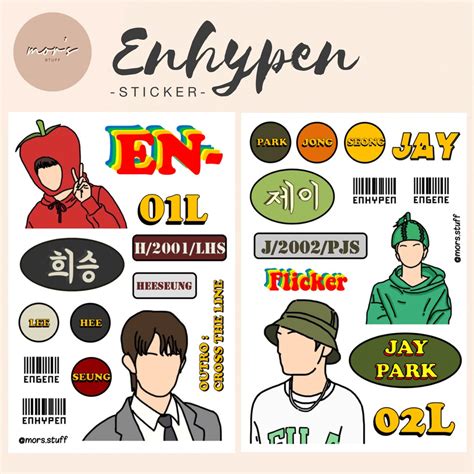 Enhypen Sticker Shopee Singapore