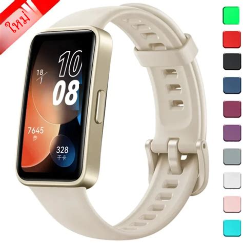 สายนาฬิกาสำหรับ Huawei band 8 NFC ซิลิโคนนิ่มสำรองสายรัดข้อมืออุปกรณ์ ...