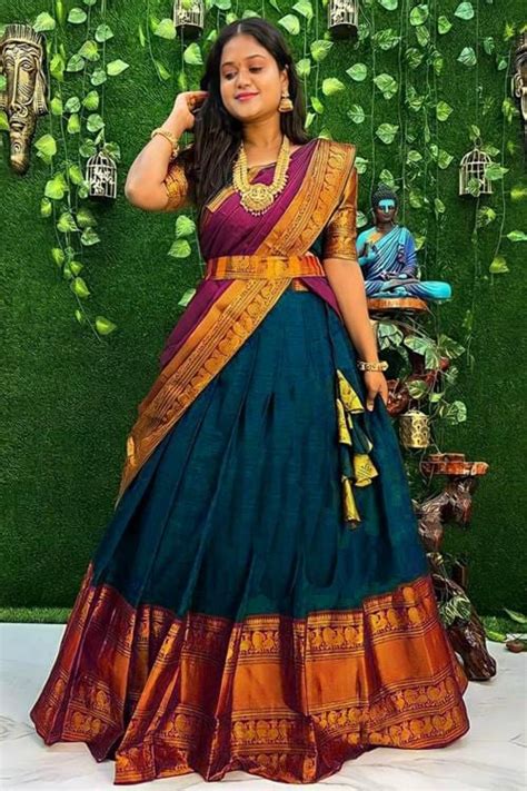 Buy FABCARTZ South Indian Traditonal Wedding Half Saree for Women ...