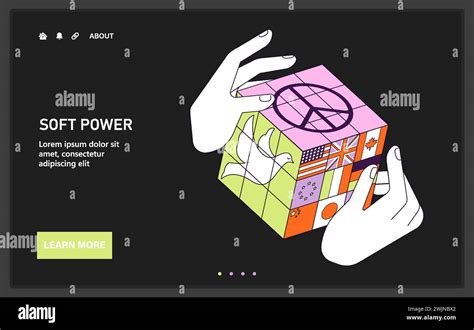 Soft Power Web Or Landing Dark Or Night Mode Global Connectivity And