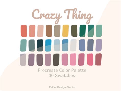 Color Palette Procreate Crazy Thing Graphic By Pakka Design Studio