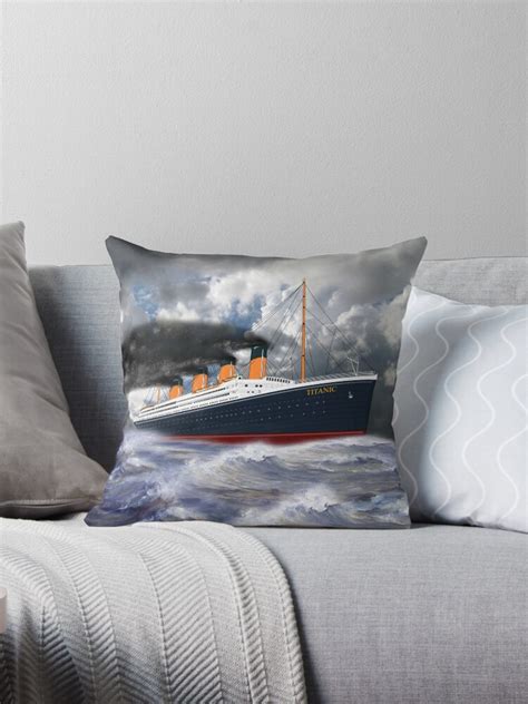 RMS Titanic The Legend 1912 Throw Pillows By Dennis Melling Redbubble