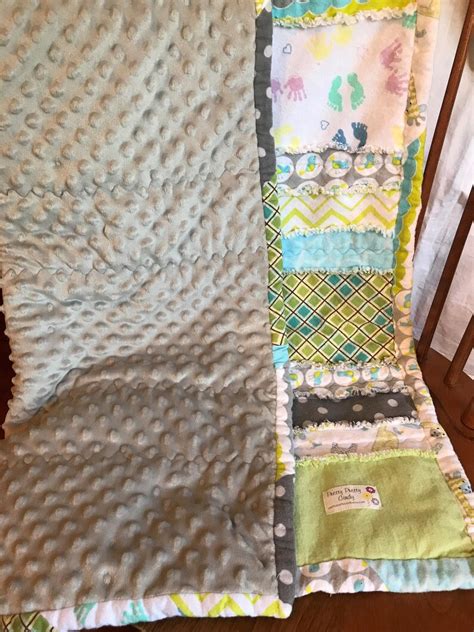 Flannel Minky Baby Rag Quilt Crib Blanket Animals Etsy