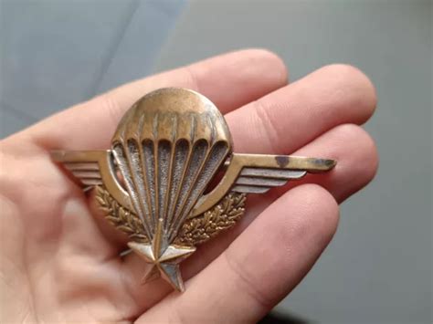 Ancienne Insigne Militaire Brevet Parachutiste Drago Romainville