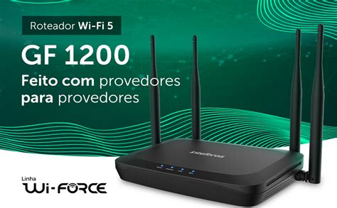 Roteador Residencial Wireless GF 1200 Preto Intelbras Amazon Br