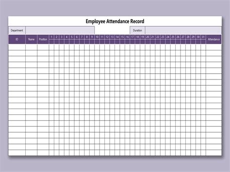 2024 Employee Attendance Calendar Excel Template - Cammie Chryste