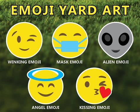 Emoji Yard Art Coroplast H Stake Included Party Fun Etsy