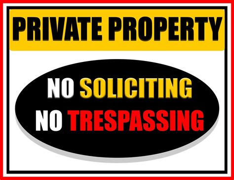 Free Printable No Soliciting Sign Templates [PDF, Word] For Home