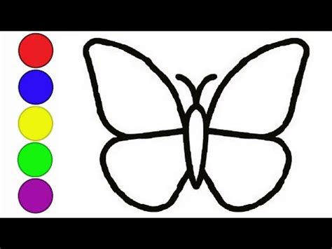 How To Draw Cute Butterfly And Color Bolalar Uchun Yoqimli Kapalak Va