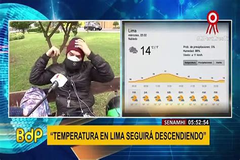 Senamhi Lima Amanece Con 14 Grados Y Se Continuará Registrando Bajas