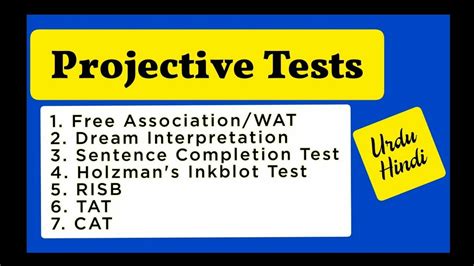 What Are The Projective Tests UrduHindi Types Of Projective Tests