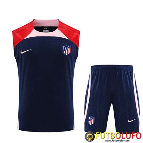 Hacer Camiseta Entrenamiento Sin Mangas Cortos Atletico Madrid Azul