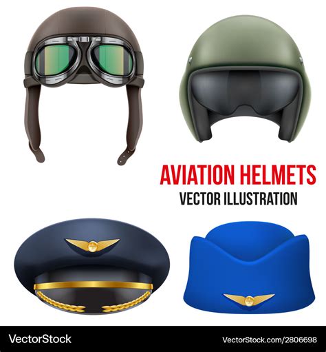 Retro Aviator Pilot Helmet With Goggles Isolated Vector Image