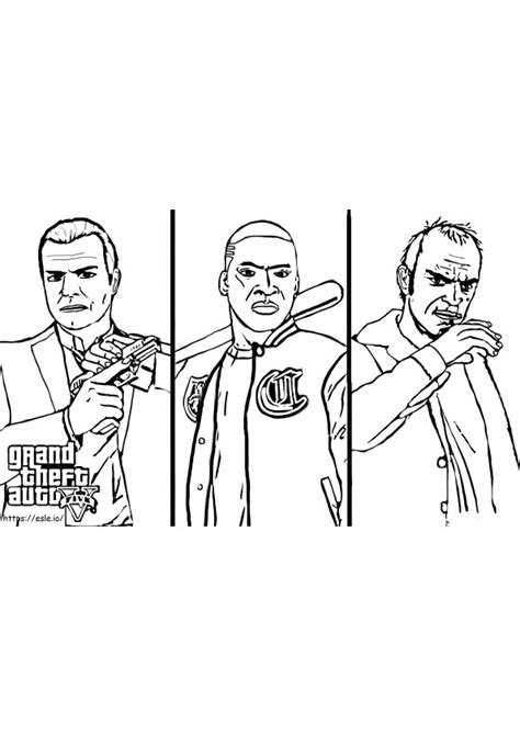 Personagens Do Gta Para Colorir