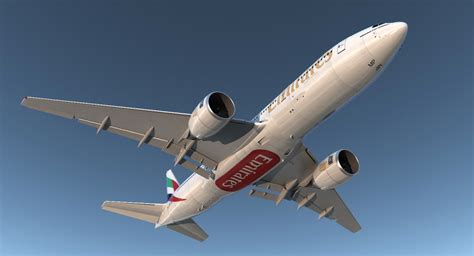 Boeing 777 200ER Emirates Airlines 3D Modell 3D Modell 129 C4d Max