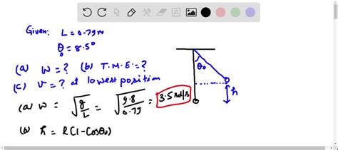 SOLVED The Length Of A Simple Pendulum Is 0 85 M And The Mass Of The